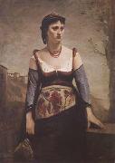 Jean Baptiste Camille  Corot Agostina (mk11) oil painting on canvas